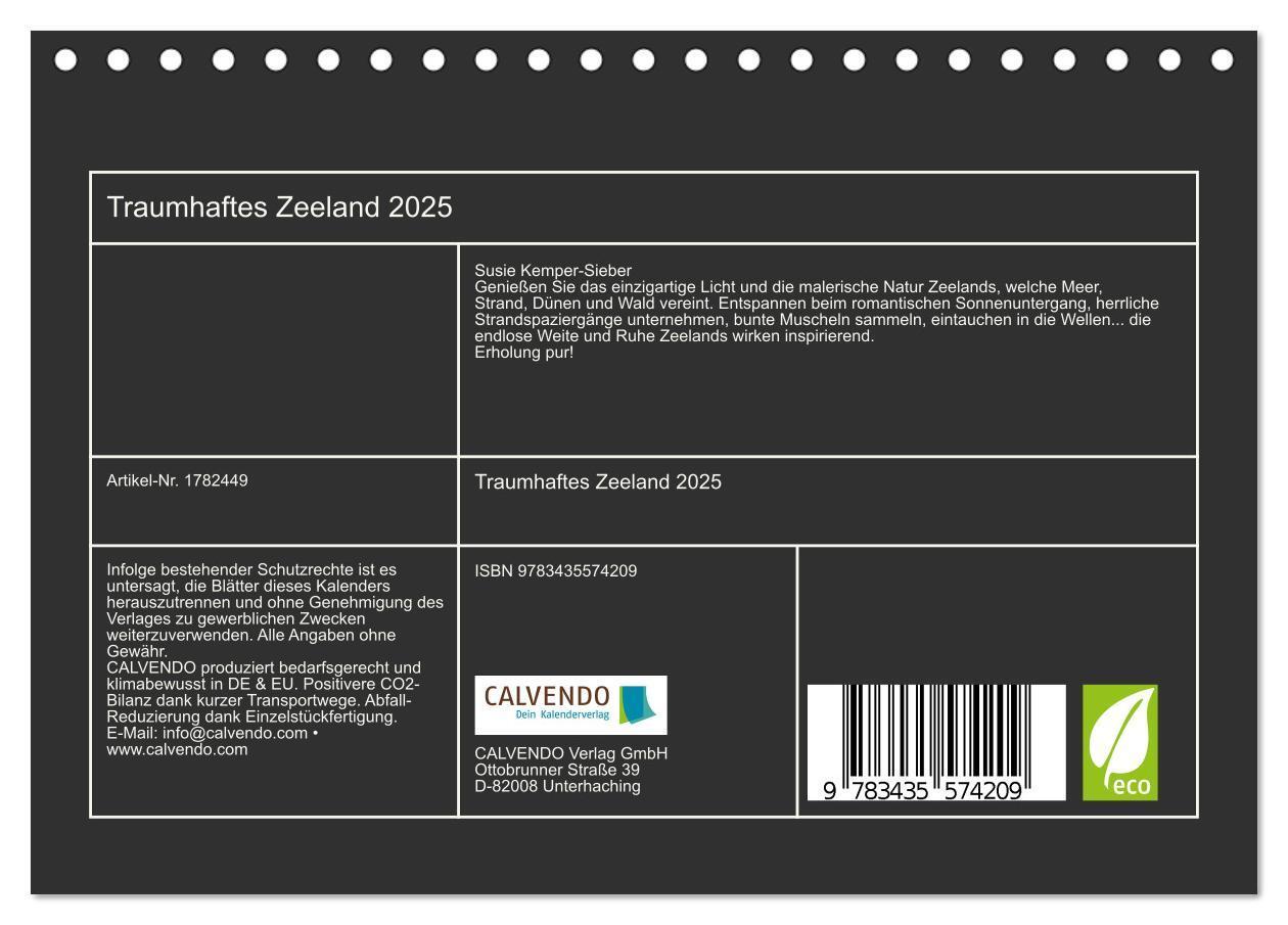 Bild: 9783435574209 | Traumhaftes Zeeland 2025 (Tischkalender 2025 DIN A5 quer), CALVENDO...