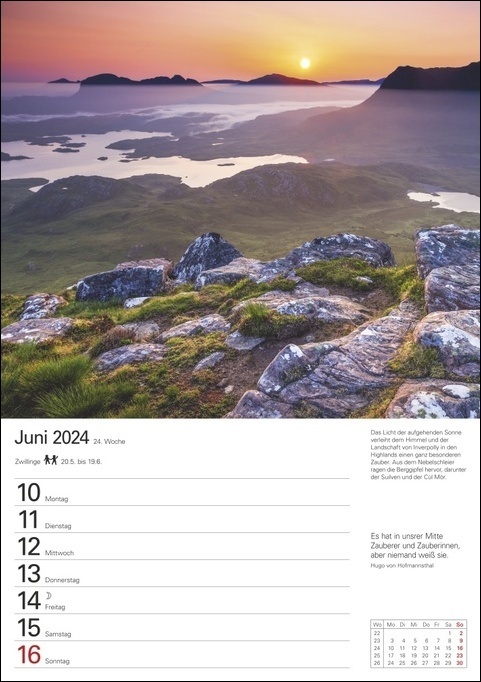 Bild: 9783840031694 | Schottland Wochenplaner 2024. Schön und praktisch: Terminkalender...