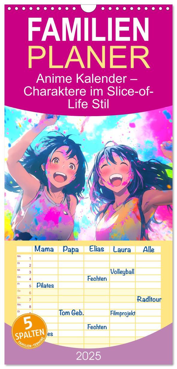 Cover: 9783457223062 | Familienplaner 2025 - Anime Kalender ¿ Charaktere im Slice-of-Life...