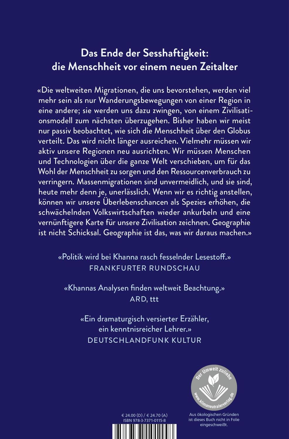 Rückseite: 9783737101158 | Move | Das Zeitalter der Migration | Parag Khanna | Buch | Deutsch