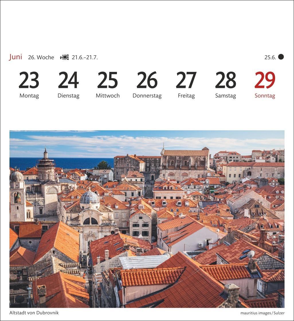 Bild: 9783840035326 | Kroatien Sehnsuchtskalender 2025 - Wochenkalender mit 53 Postkarten