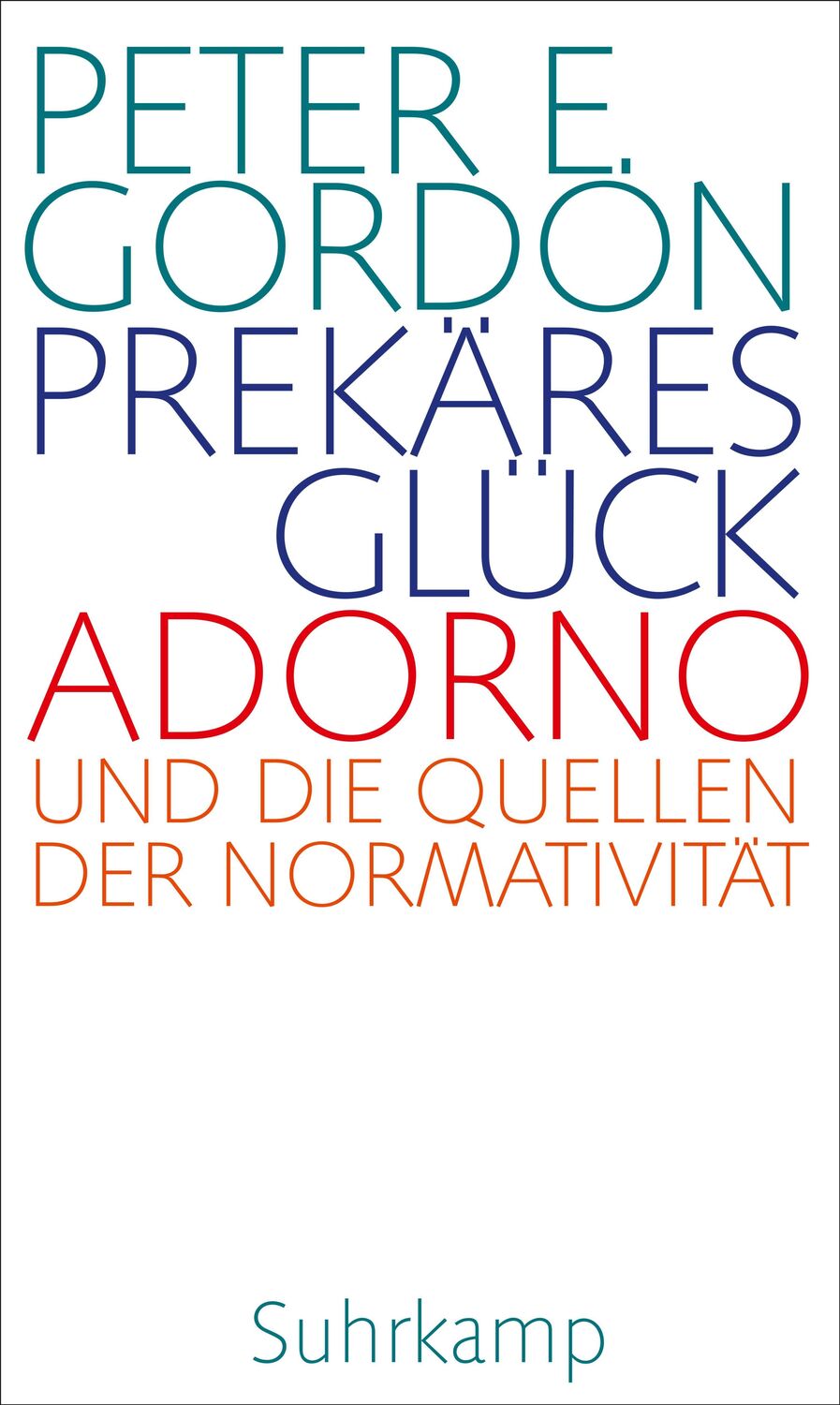 Cover: 9783518588079 | Prekäres Glück | Peter E. Gordon | Buch | 470 S. | Deutsch | 2023