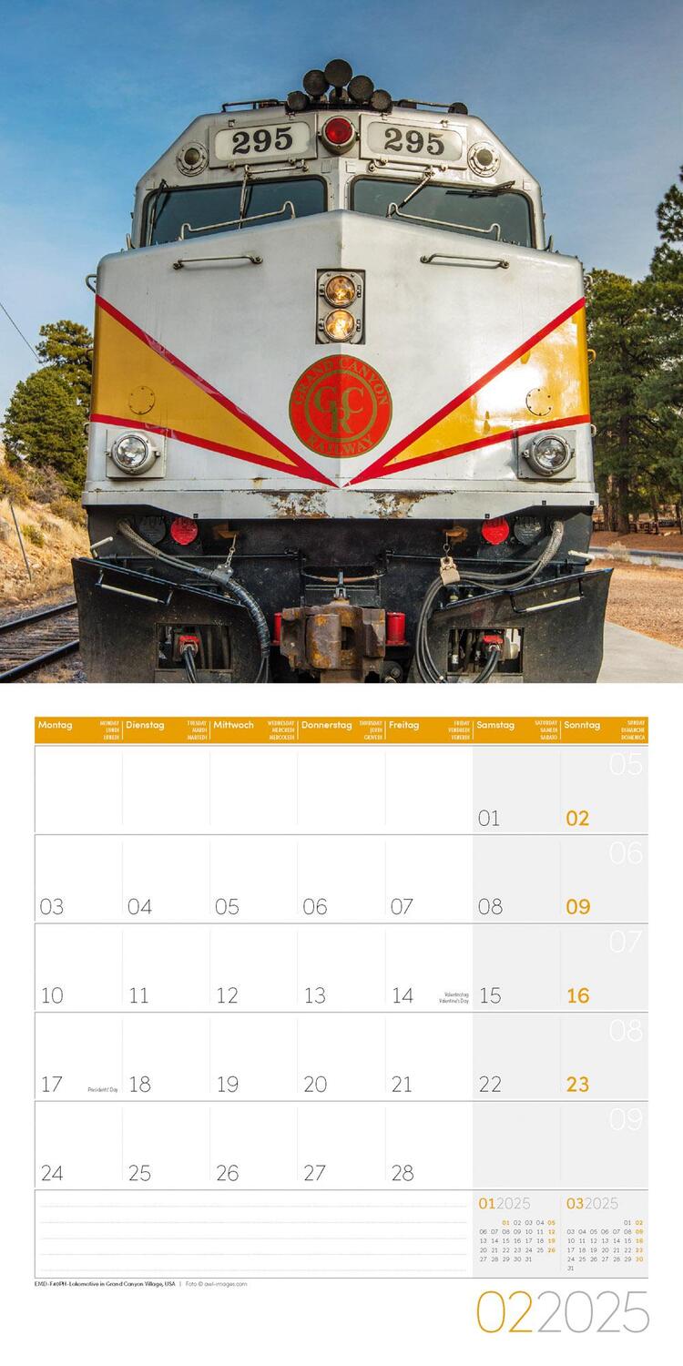 Bild: 9783838445151 | Lokomotiven Kalender 2025 - 30x30 | Ackermann Kunstverlag | Kalender