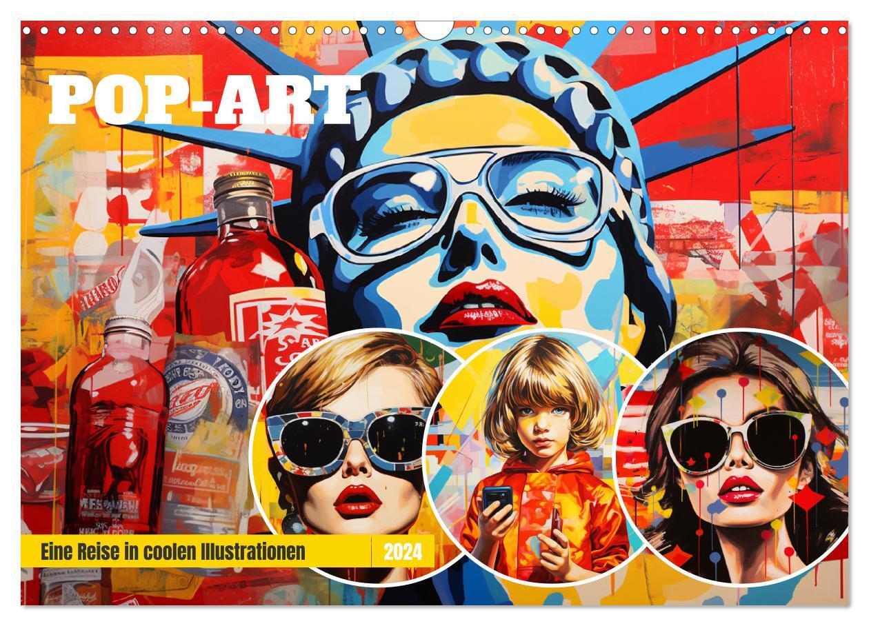 Cover: 9783383670985 | Pop-Art. Eine Reise in coolen Illustrationen (Wandkalender 2024 DIN...