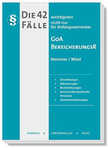 Cover: 9783968381862 | Die 42 wichtigsten Fälle GoA / Bereicherungsrecht | Hemmer (u. a.)