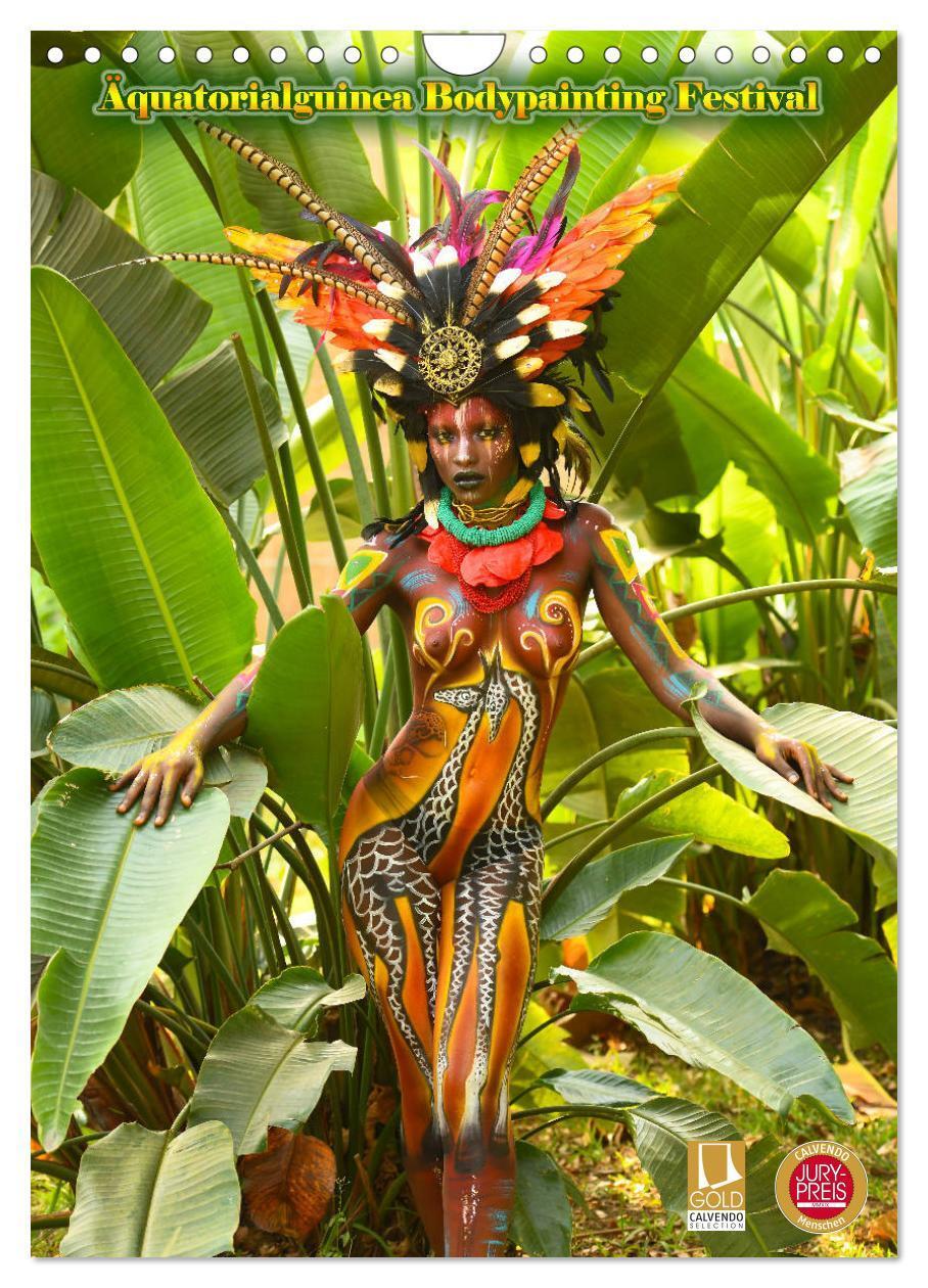 Cover: 9783383028618 | Äquatorialguinea Bodypainting Festival (Wandkalender 2024 DIN A4...