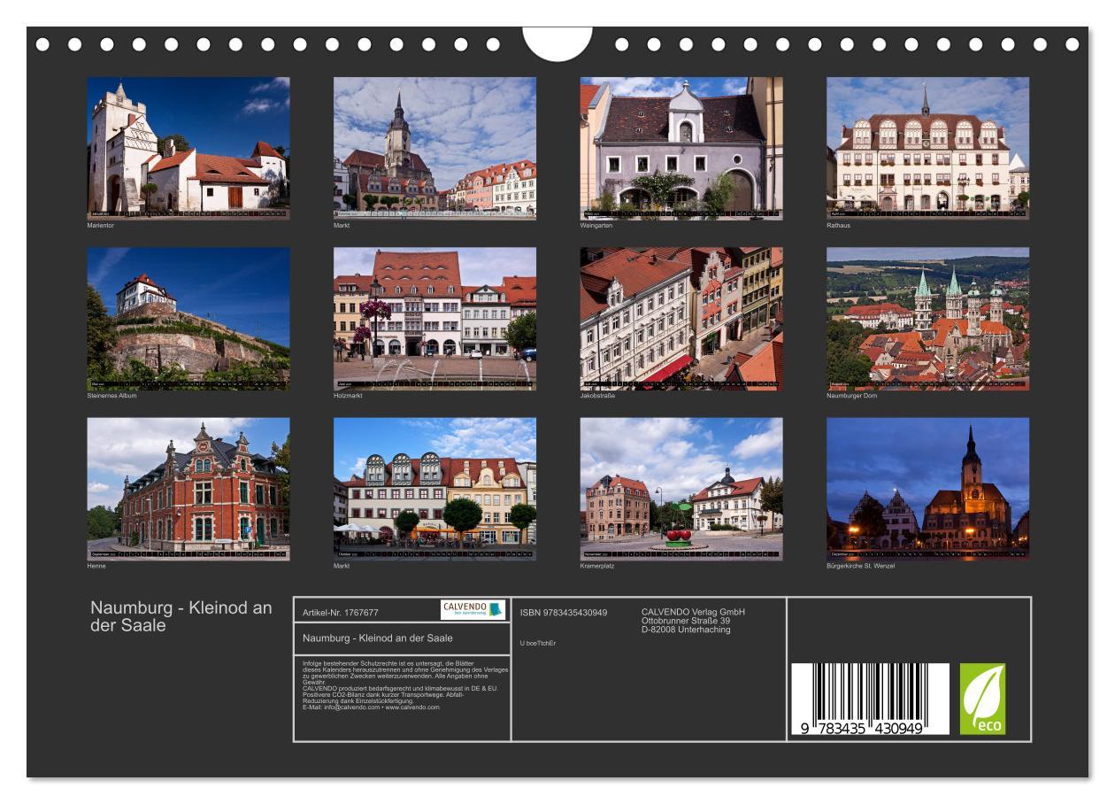 Bild: 9783435430949 | Naumburg - Kleinod an der Saale (Wandkalender 2025 DIN A4 quer),...