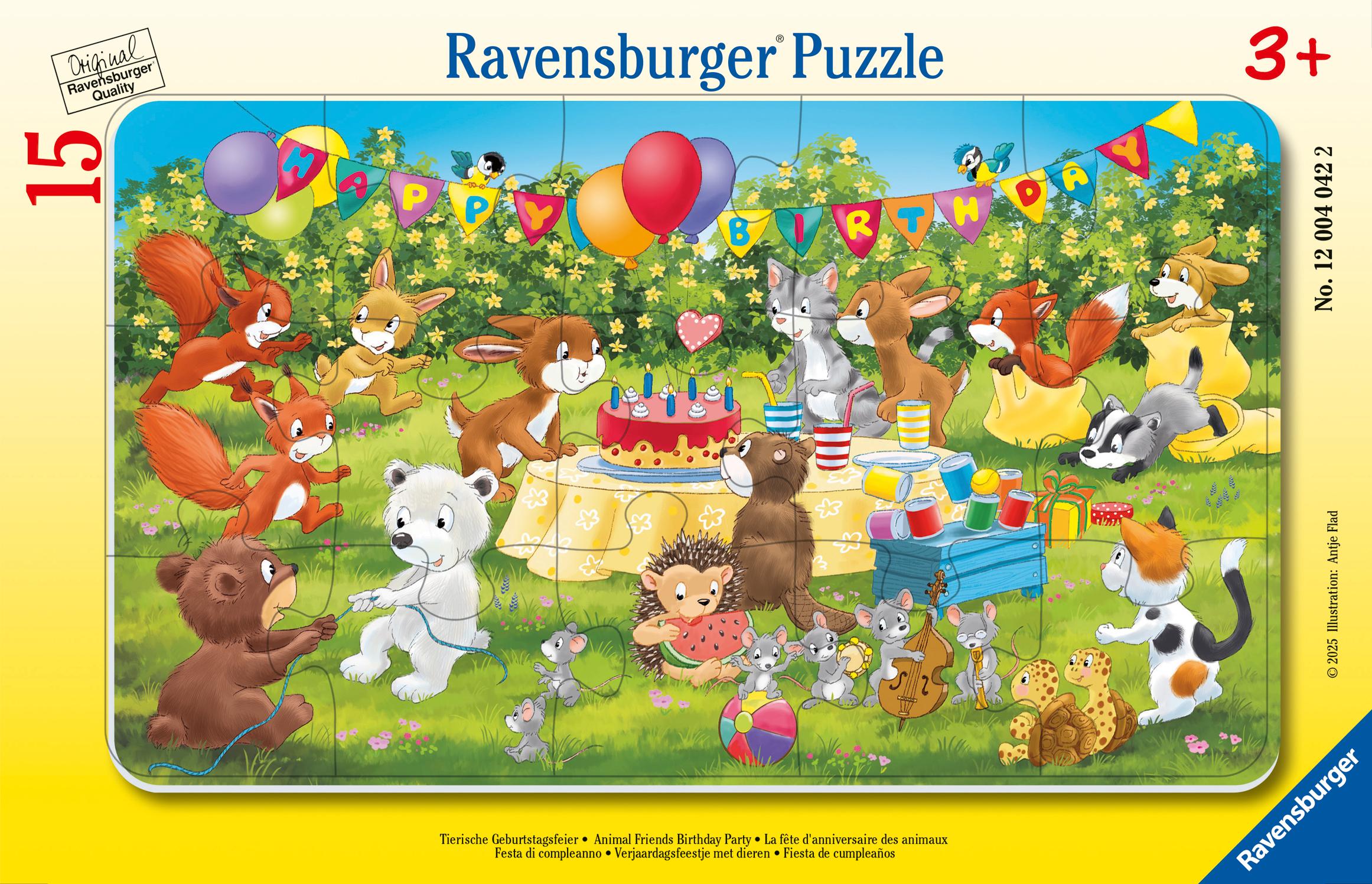 Cover: 4005555040422 | Ravensburger Kinderpuzzle - 12004042 Tierische Geburtstagsfeier -...