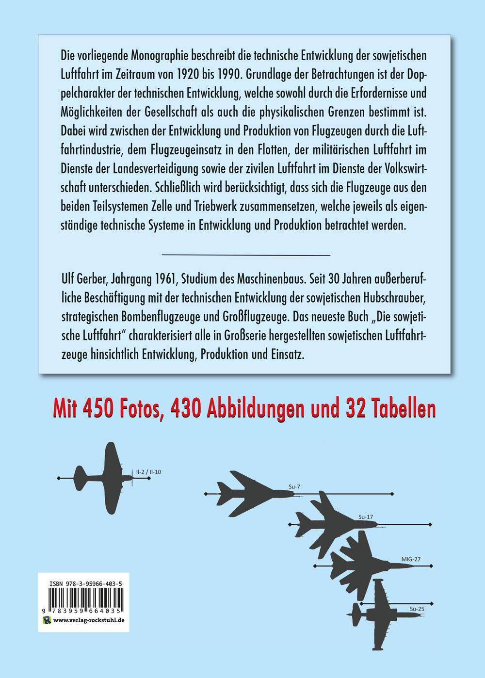Rückseite: 9783959664035 | Das große Buch der sowjetischen Luftfahrt 1920-1990 | Gerber Ulf