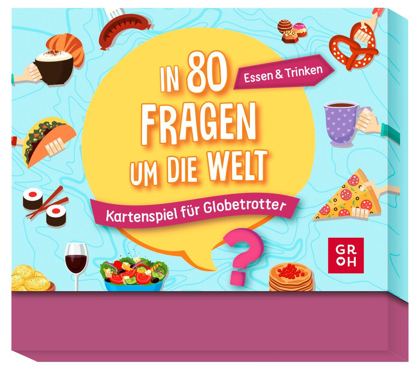 Cover: 4036442010723 | In 80 Fragen um die Welt - Essen und Trinken: Kartenspiel für...