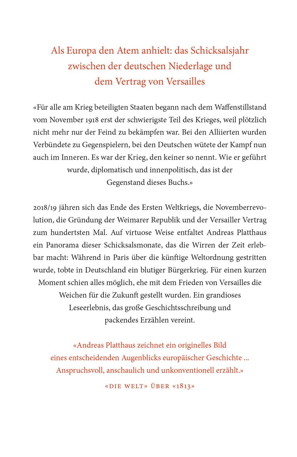 Rückseite: 9783871347863 | Der Krieg nach dem Krieg | Andreas Platthaus | Buch | Deutsch | 2018