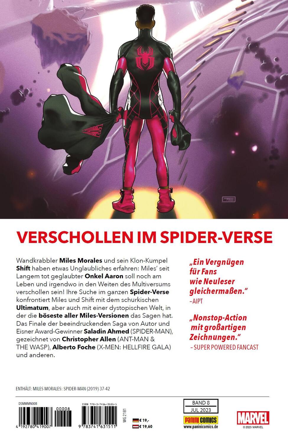 Rückseite: 9783741631511 | Miles Morales: Spider-Man - Neustart | Bd. 8: Das Reich der Spinne
