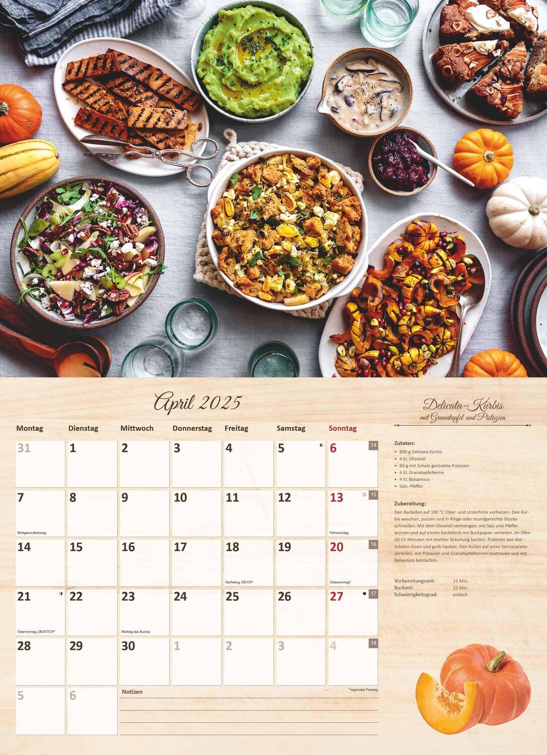 Bild: 4251732344610 | Culinaria - Der große Küchenkalender 2025 - Bildkalender 42x29 cm...
