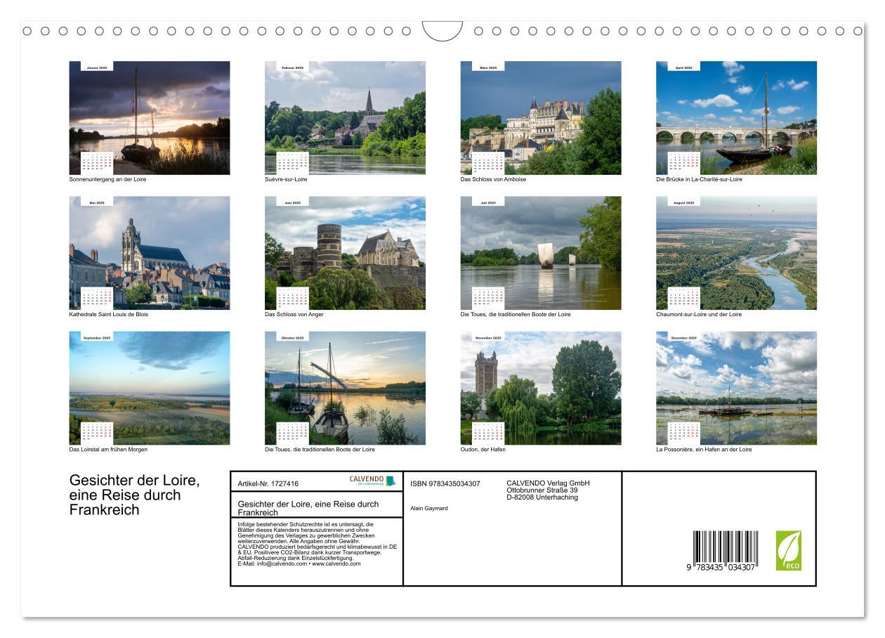 Bild: 9783435034307 | Gesichter der Loire, eine Reise durch Frankreich (Wandkalender 2025...