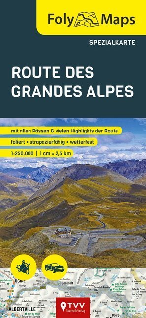 Cover: 9783937063669 | FolyMaps Route des Grandes Alpes Spezialkarte | 1:250 000 | Deutsch