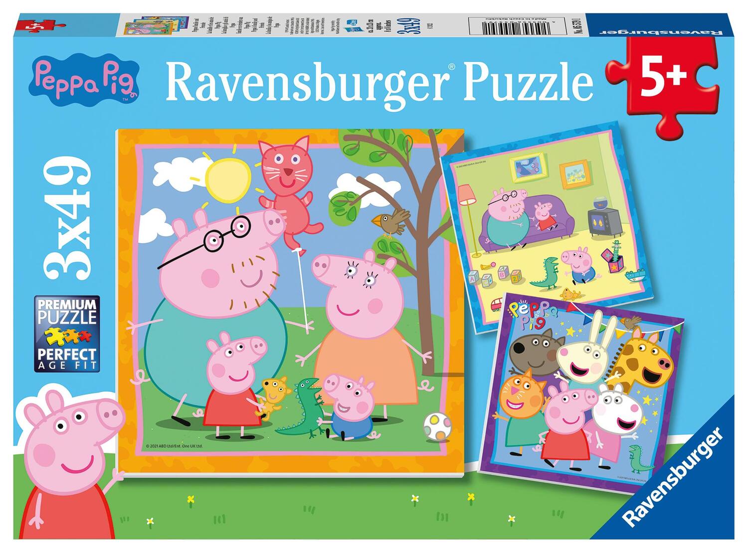 Cover: 4005556055791 | Ravensburger Kinderpuzzle 05579 - Peppas Familie und Freunde - 3x49...