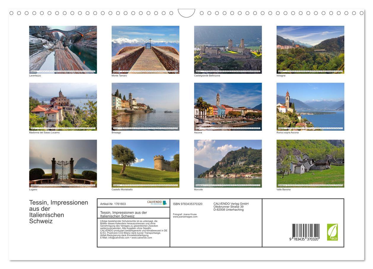 Bild: 9783435370320 | Tessin, Impressionen aus der Italienischen Schweiz (Wandkalender...