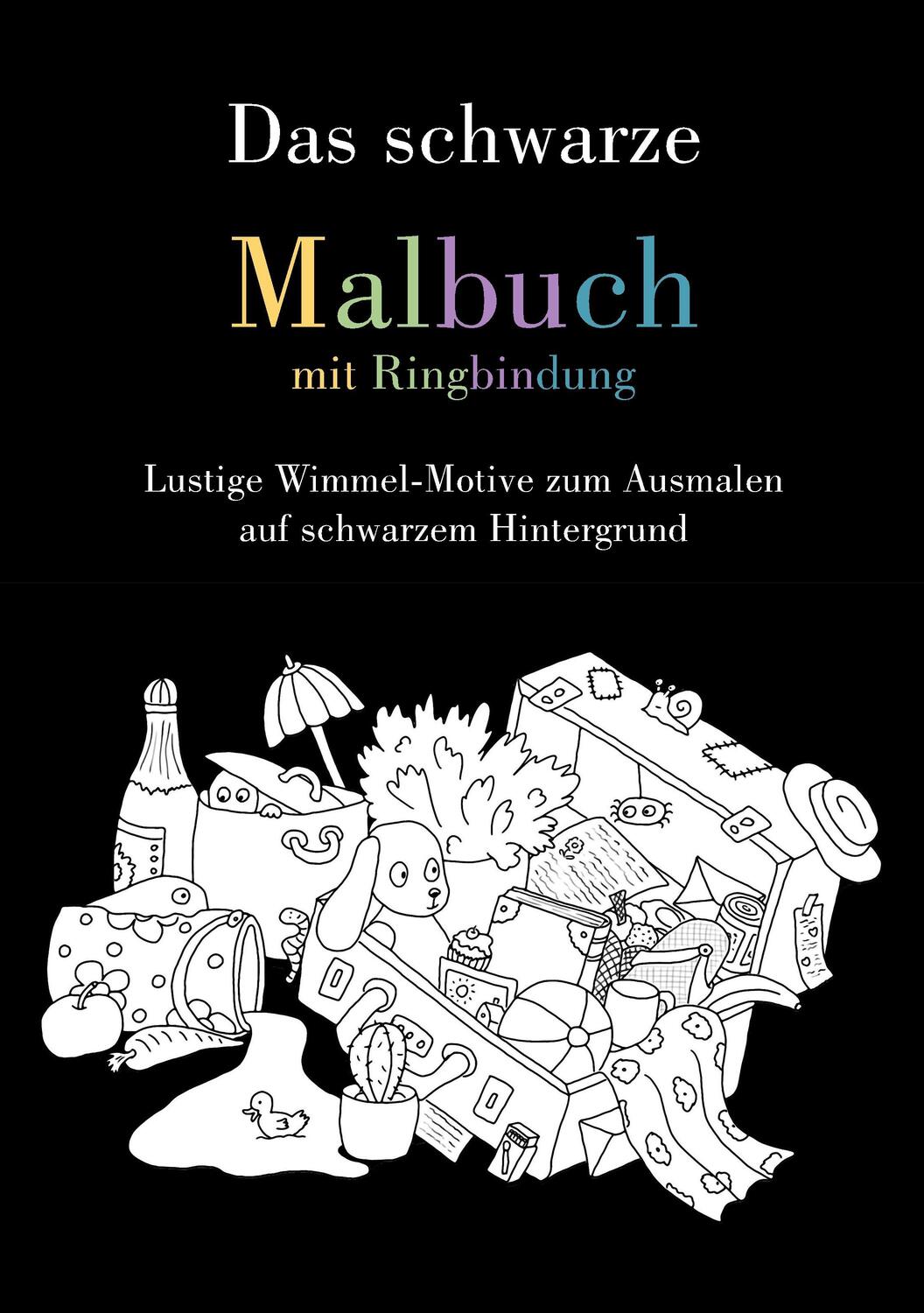 Cover: 9783746059020 | Das schwarze Malbuch mit Ringbindung | Heike Langenkamp | Taschenbuch