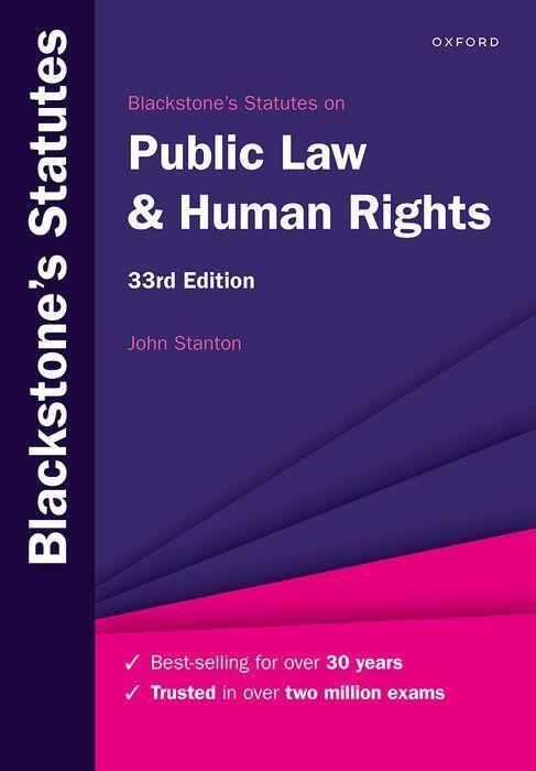 Cover: 9780198890409 | Blackstone's Statutes on Public Law &amp; Human Rights | John Stanton