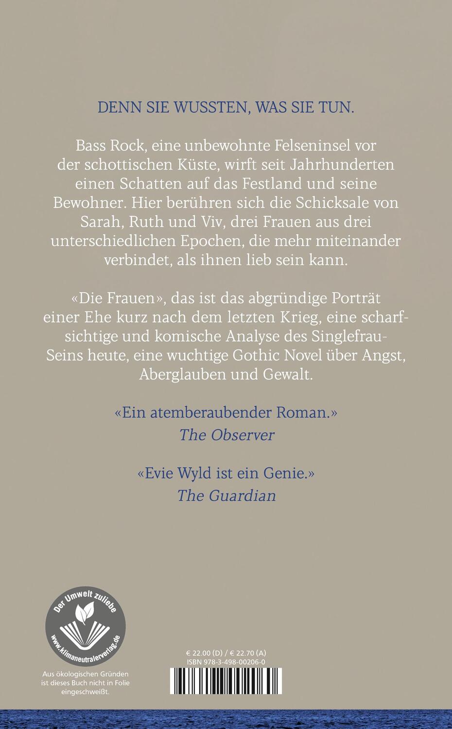 Rückseite: 9783498002060 | Die Frauen | Evie Wyld | Buch | 512 S. | Deutsch | 2021 | Rowohlt