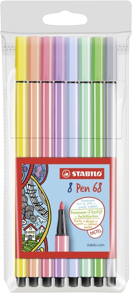 Cover: 4006381507882 | Premium-Filzstift - STABILO Pen 68 - 8er Pack - Pastellfarben | Stück