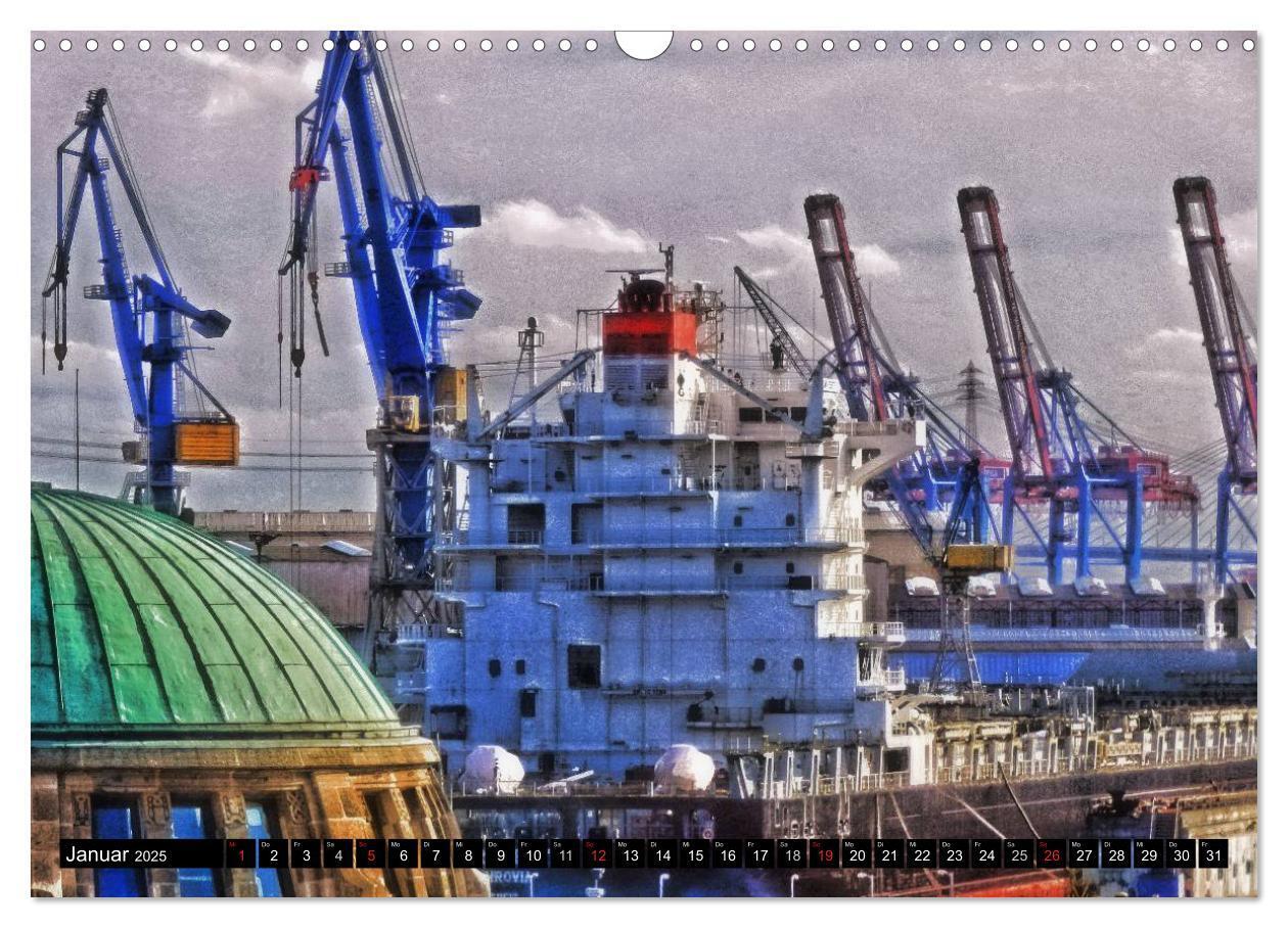 Bild: 9783435690220 | Faszination Hafen - Hamburg (Wandkalender 2025 DIN A3 quer),...