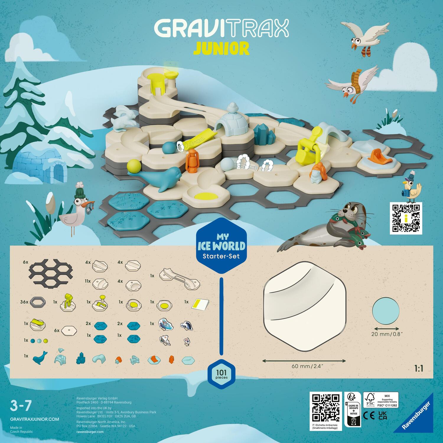 Bild: 4005556270606 | Ravensburger GraviTrax Junior Starter-Set L Ice - Erweiterbare...