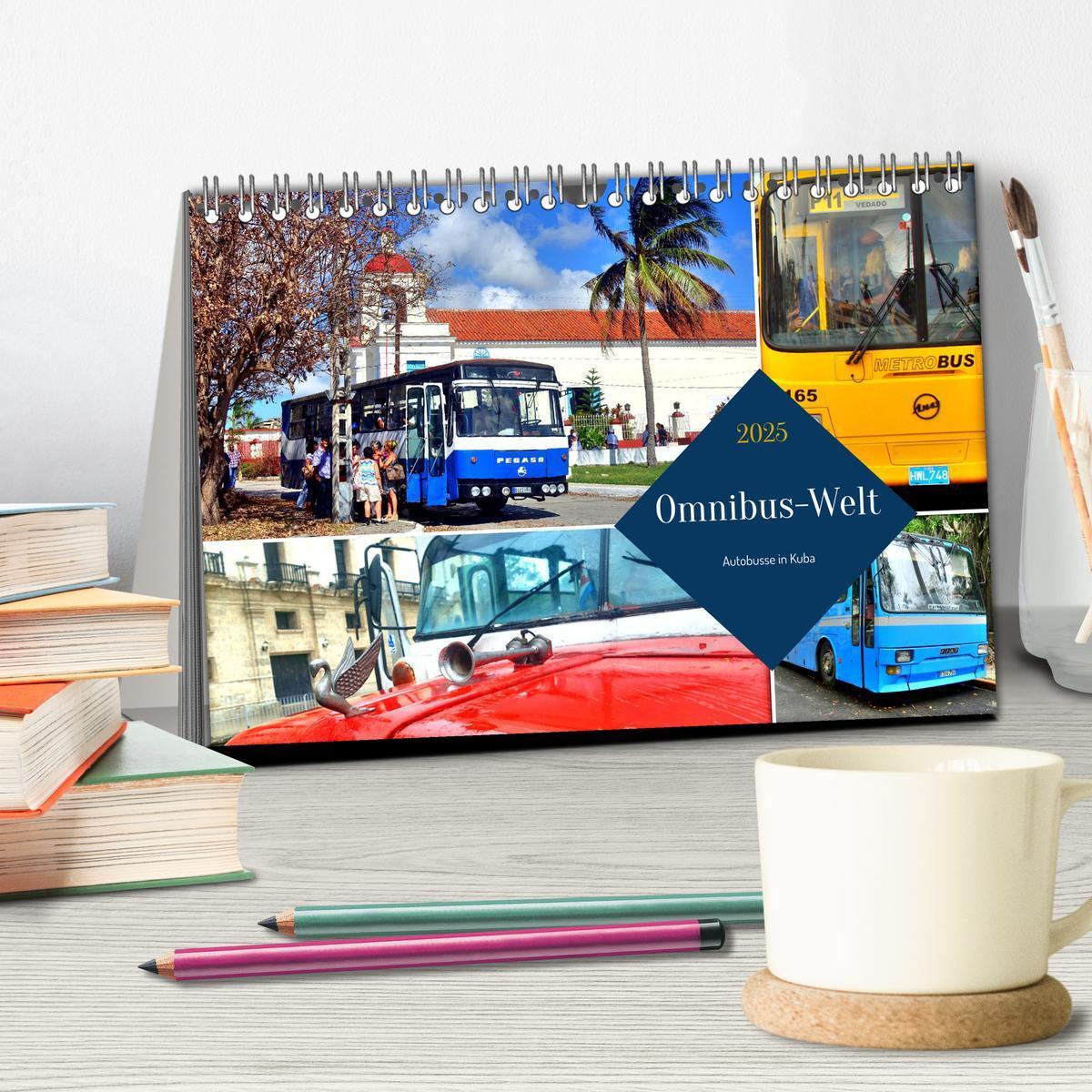 Bild: 9783457197004 | Omnibus-Welt - Autobusse in Kuba (Tischkalender 2025 DIN A5 quer),...