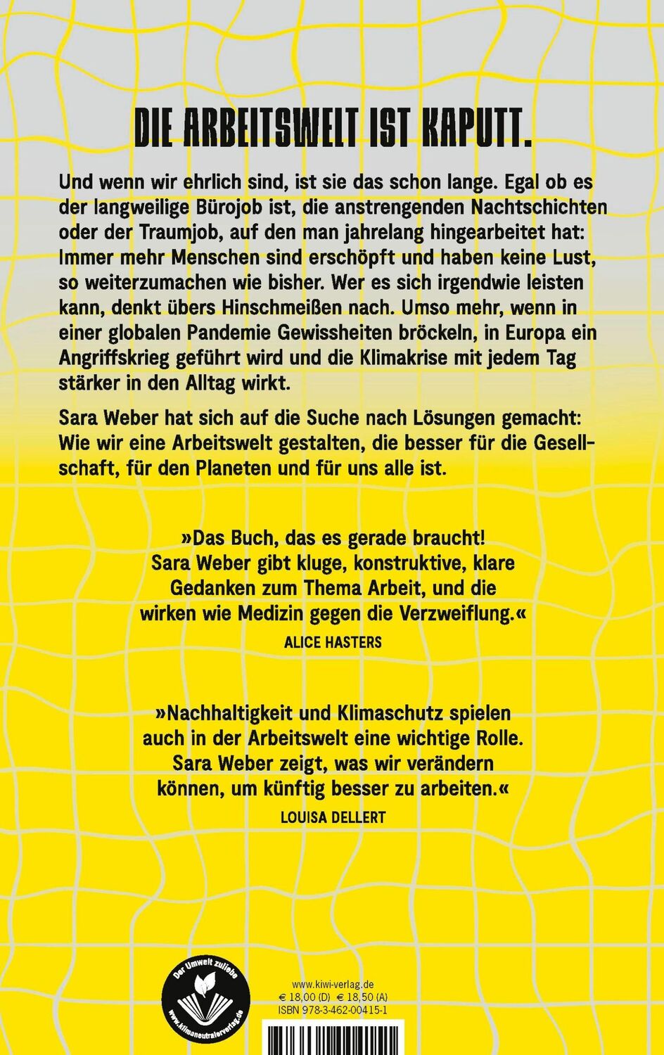 Rückseite: 9783462004151 | Die Welt geht unter, und ich muss trotzdem arbeiten? | Sara Weber