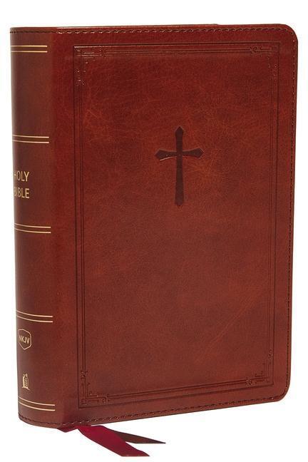 Cover: 9780785233398 | Nkjv, Reference Bible, Compact, Leathersoft, Brown, Red Letter...