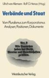 Cover: 9783531114880 | Verbände und Staat | Ulrich von Alemann | Taschenbuch | Paperback