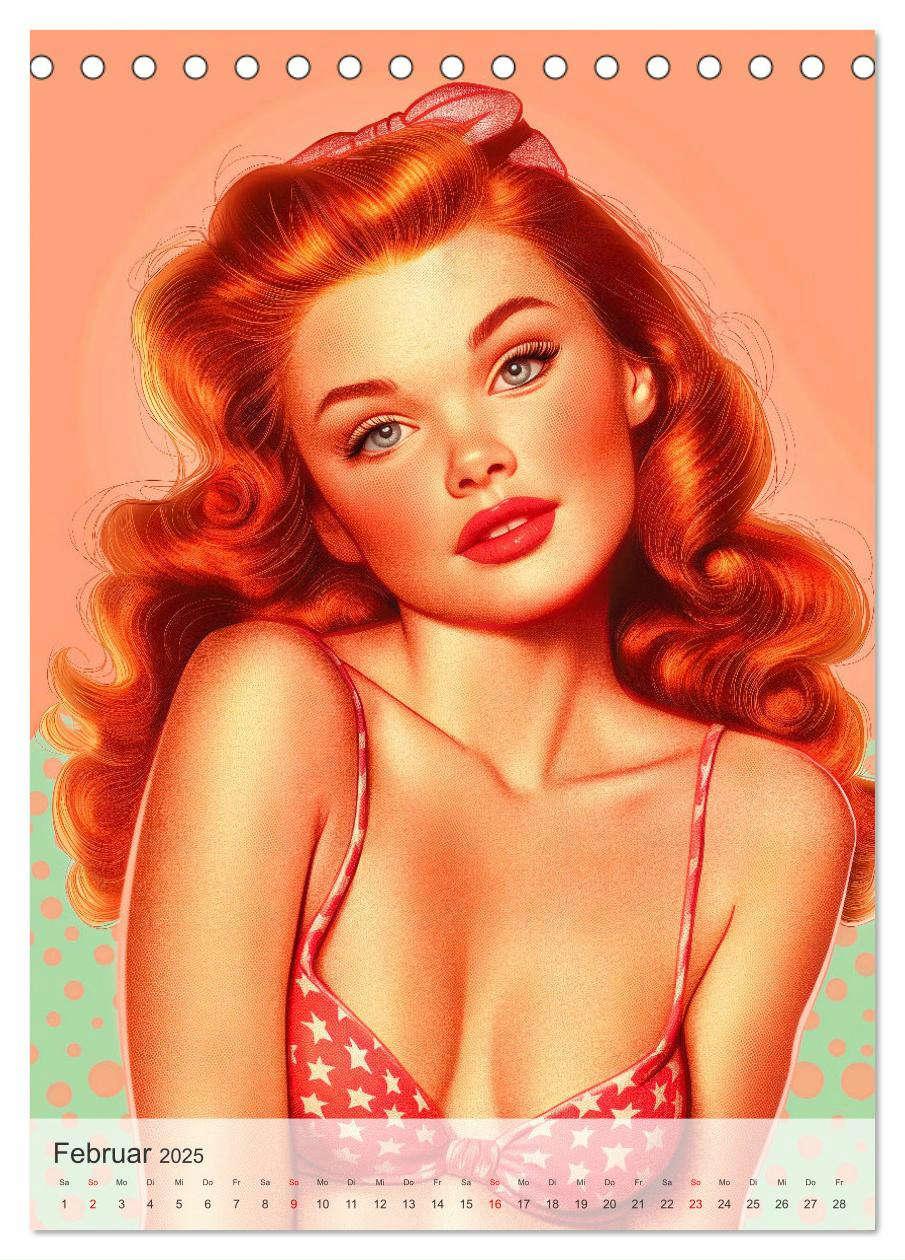 Bild: 9783457203538 | Retro PinUp Girls (Tischkalender 2025 DIN A5 hoch), CALVENDO...