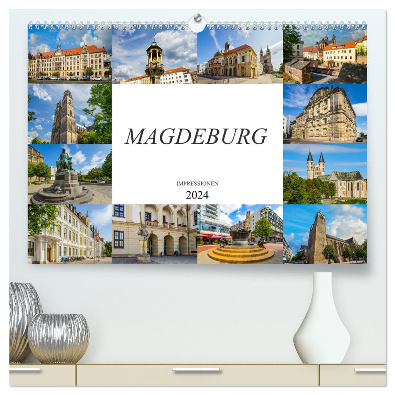Cover: 9783383069789 | Magdeburg Impressionen (hochwertiger Premium Wandkalender 2024 DIN...