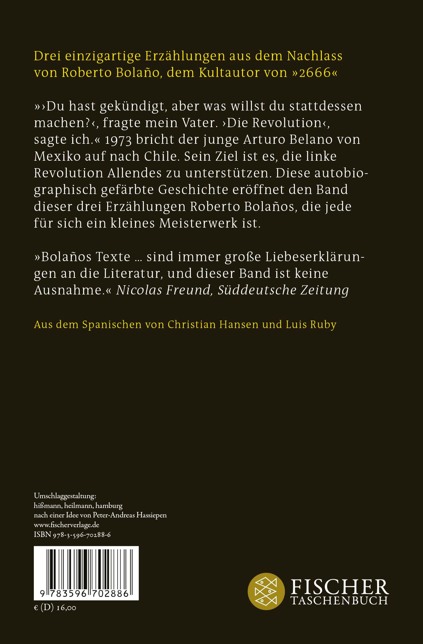 Rückseite: 9783596702886 | Cowboygräber | Drei Erzählungen | Roberto Bolaño | Taschenbuch | 2025