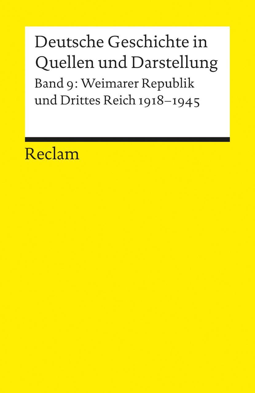 Cover: 9783150170090 | Deutsche Geschichte 9 in Quellen und Darstellung | Heinz Hürten | Buch