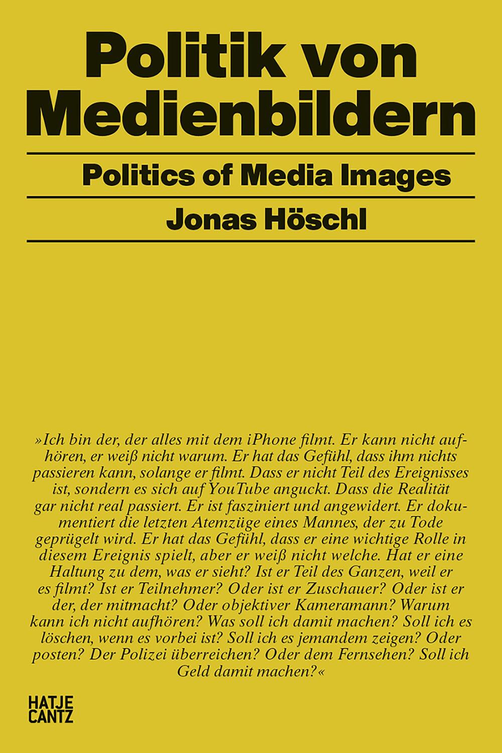 Cover: 9783775753012 | Jonas Höschl | Politik von Medienbildern / Politics of Media Images