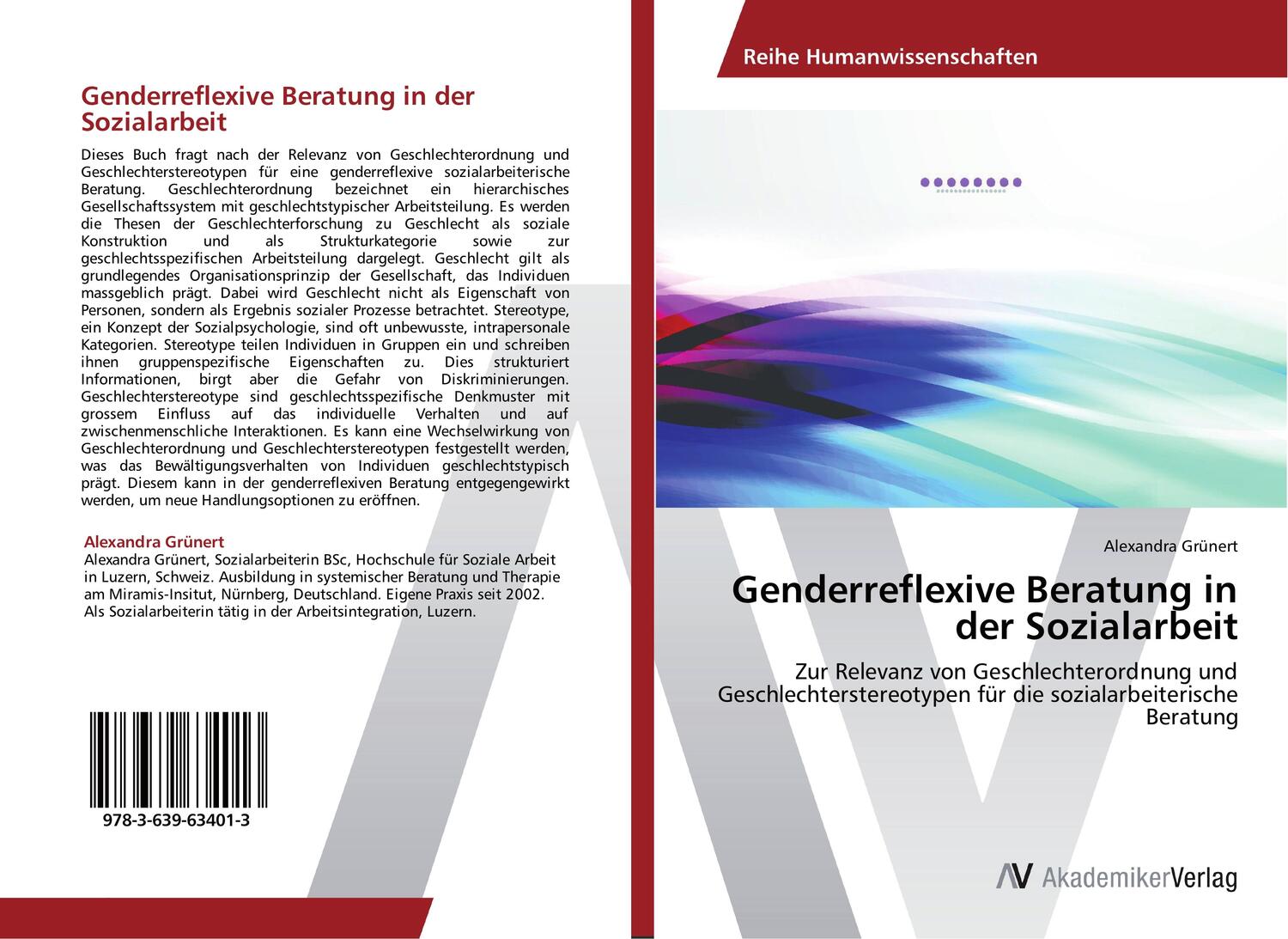 Cover: 9783639634013 | Genderreflexive Beratung in der Sozialarbeit | Alexandra Grünert