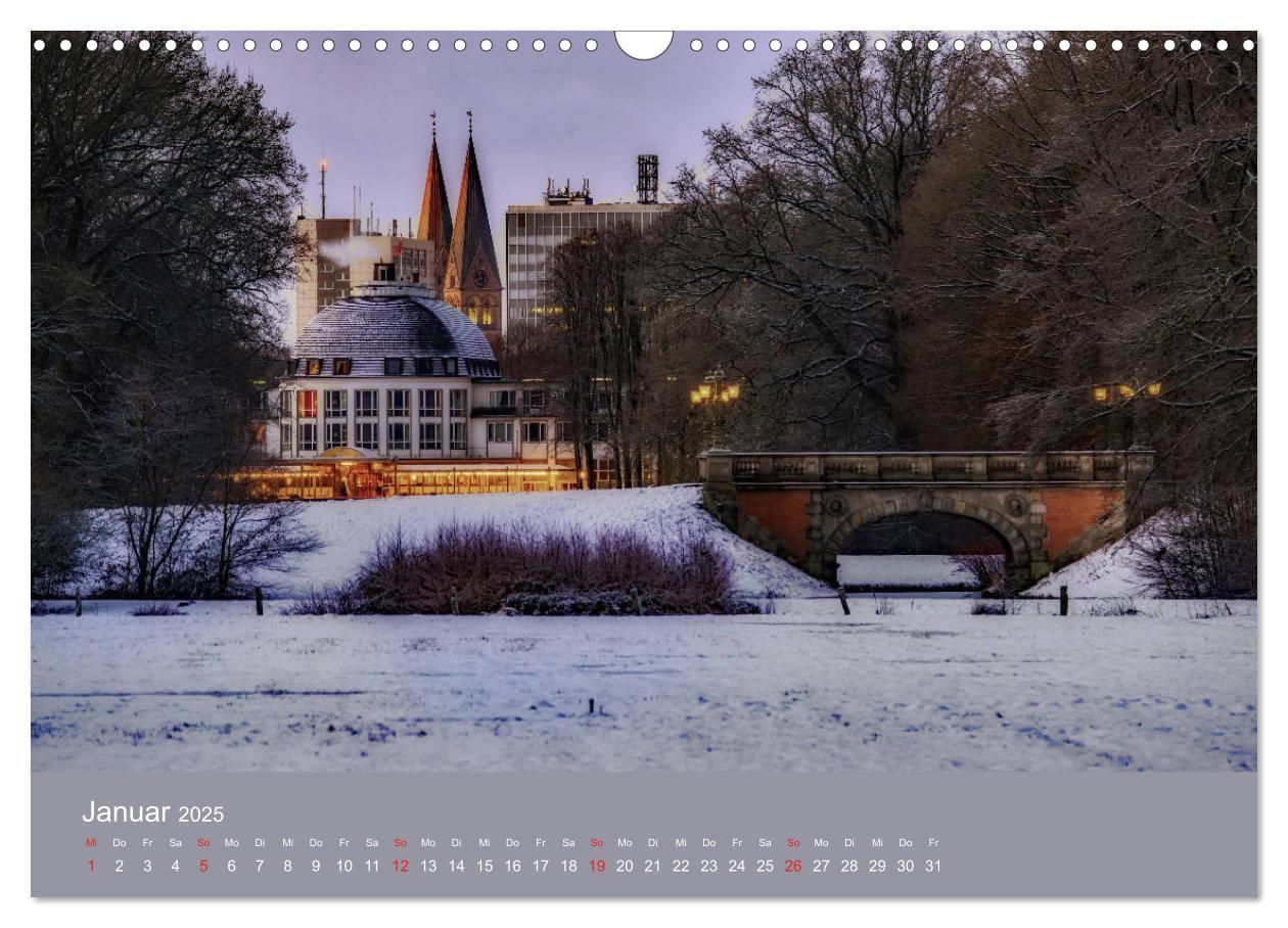 Bild: 9783435177233 | Nachts in Bremen (Wandkalender 2025 DIN A3 quer), CALVENDO...