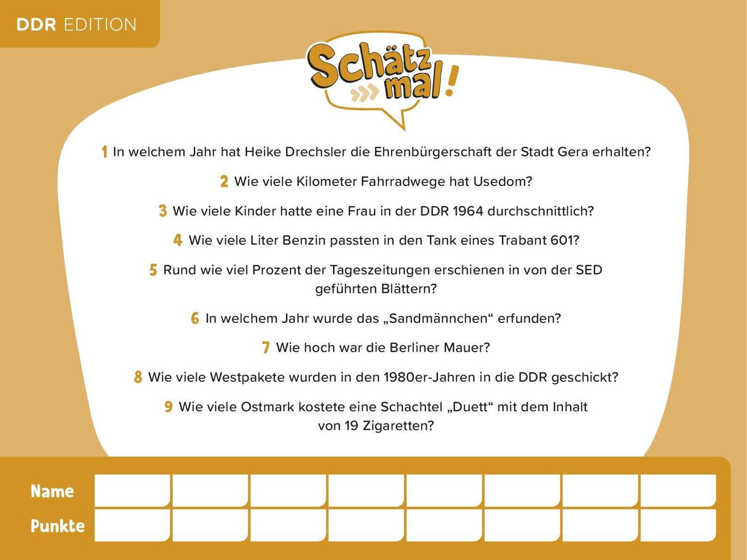 Bild: 9783989760219 | Schätz mal! DDR Edition | Taschenbuch | 96 S. | Deutsch | 2024