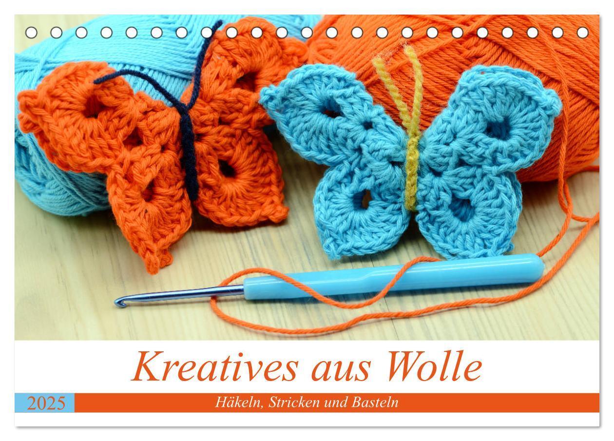 Cover: 9783435329670 | Kreatives aus Wolle - Häkeln, Stricken und Basteln (Tischkalender...