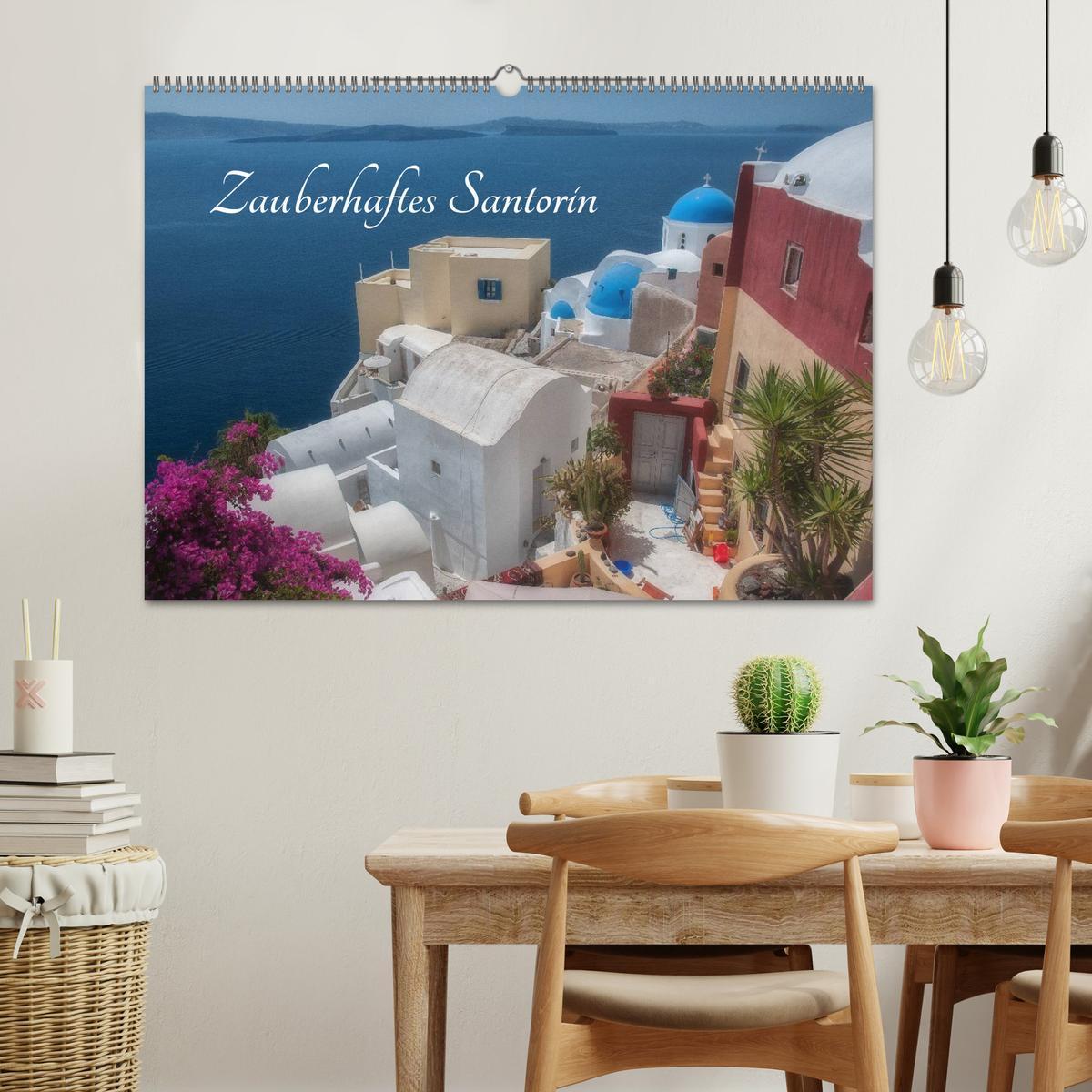 Bild: 9783435563944 | Zauberhaftes Santorin (Wandkalender 2025 DIN A2 quer), CALVENDO...