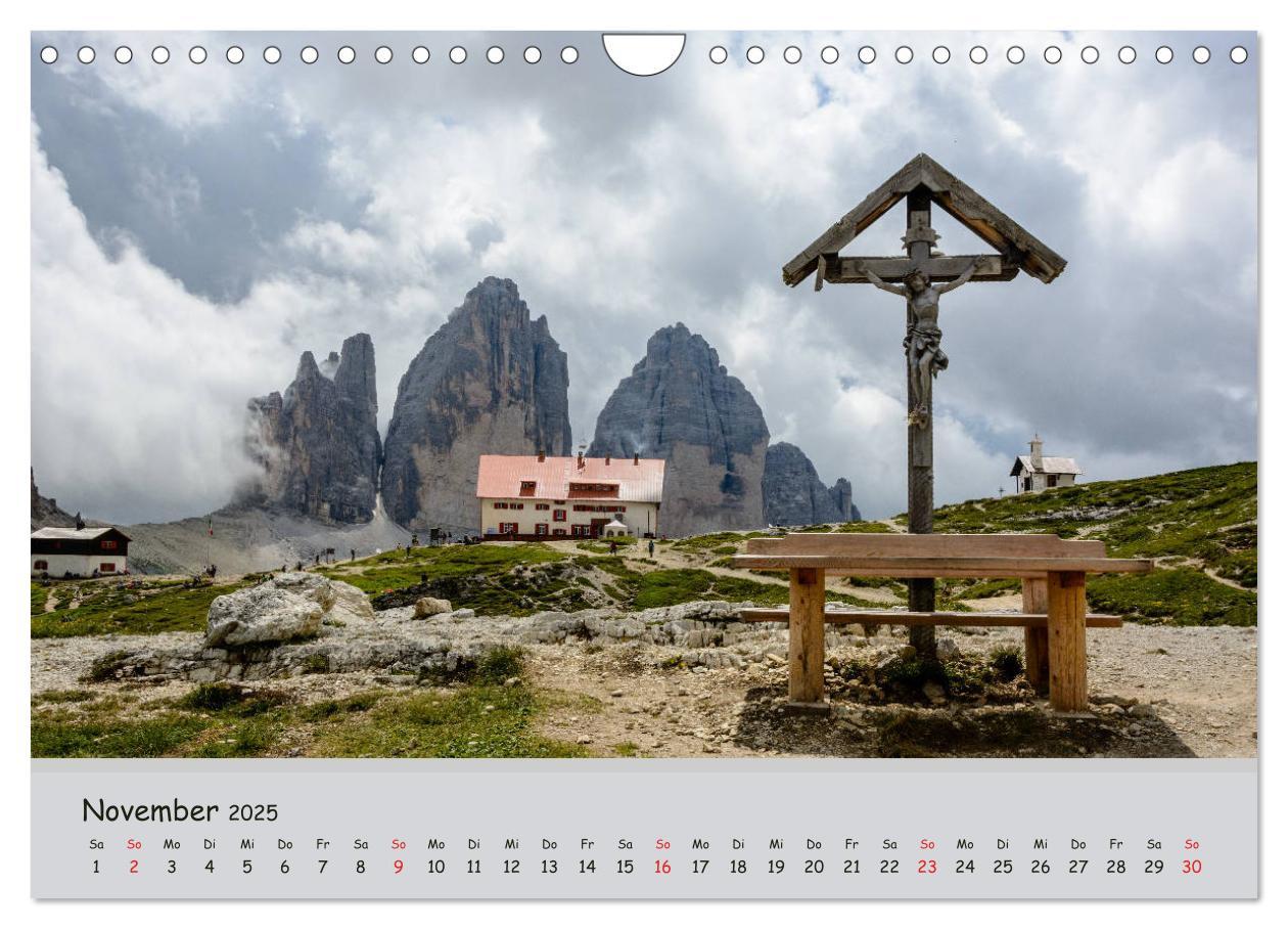 Bild: 9783435290529 | Wandern in den Dolomiten (Wandkalender 2025 DIN A4 quer), CALVENDO...