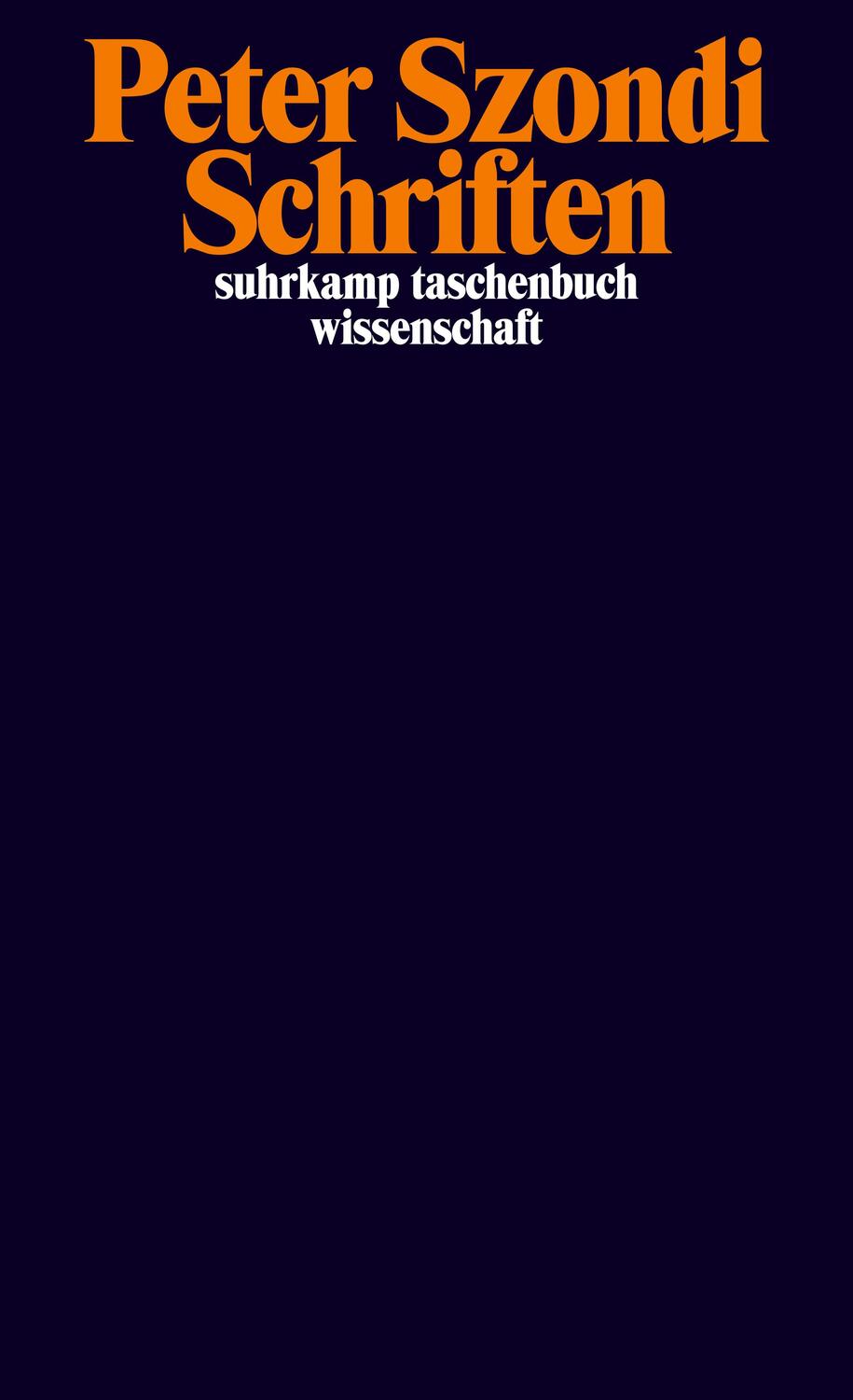 Cover: 9783518296240 | Schriften Band 1+2 | Peter Szondi | Taschenbuch | Deutsch | 2011