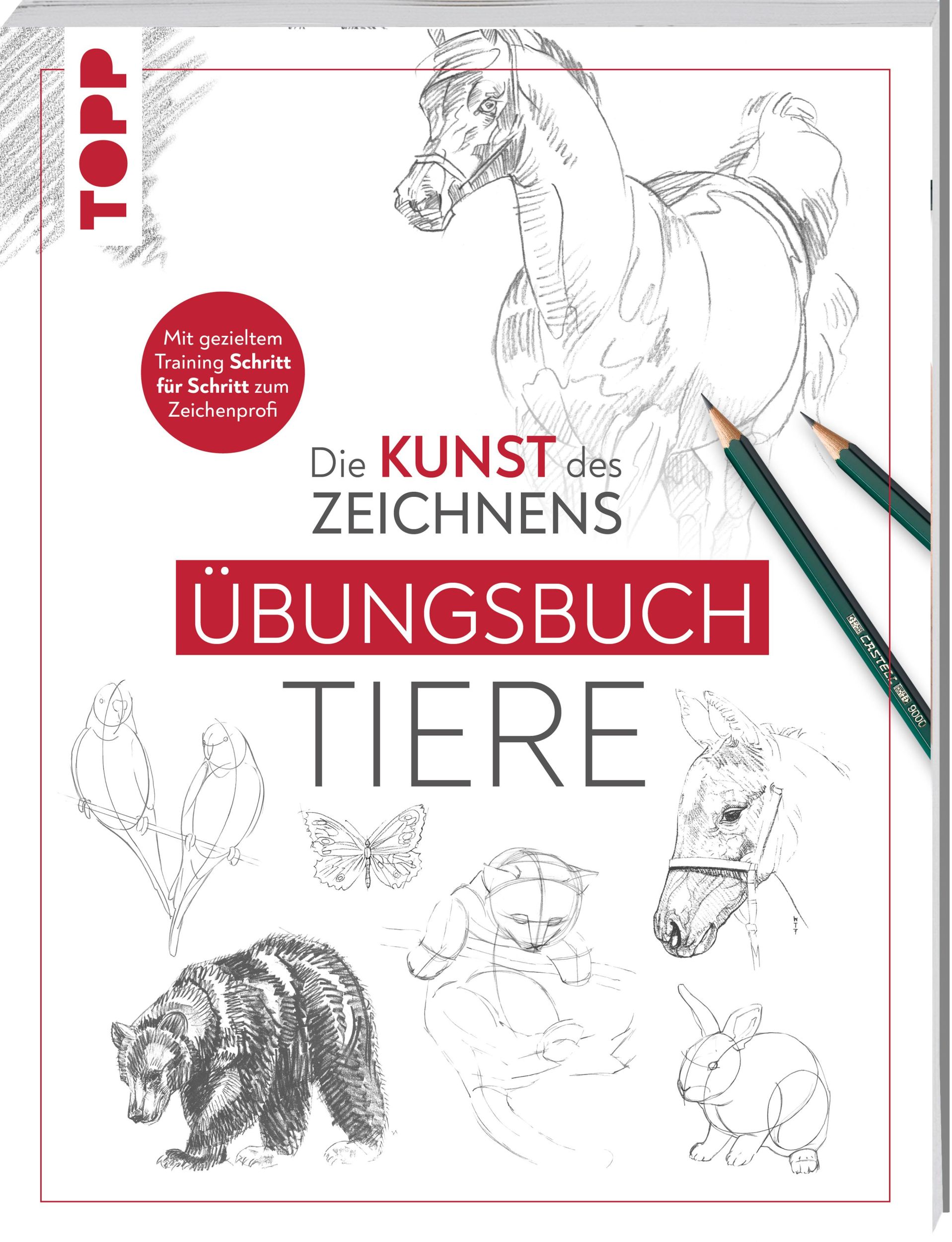 Cover: 9783772447624 | Die Kunst des Zeichnens - Tiere Übungsbuch | Frechverlag | Taschenbuch