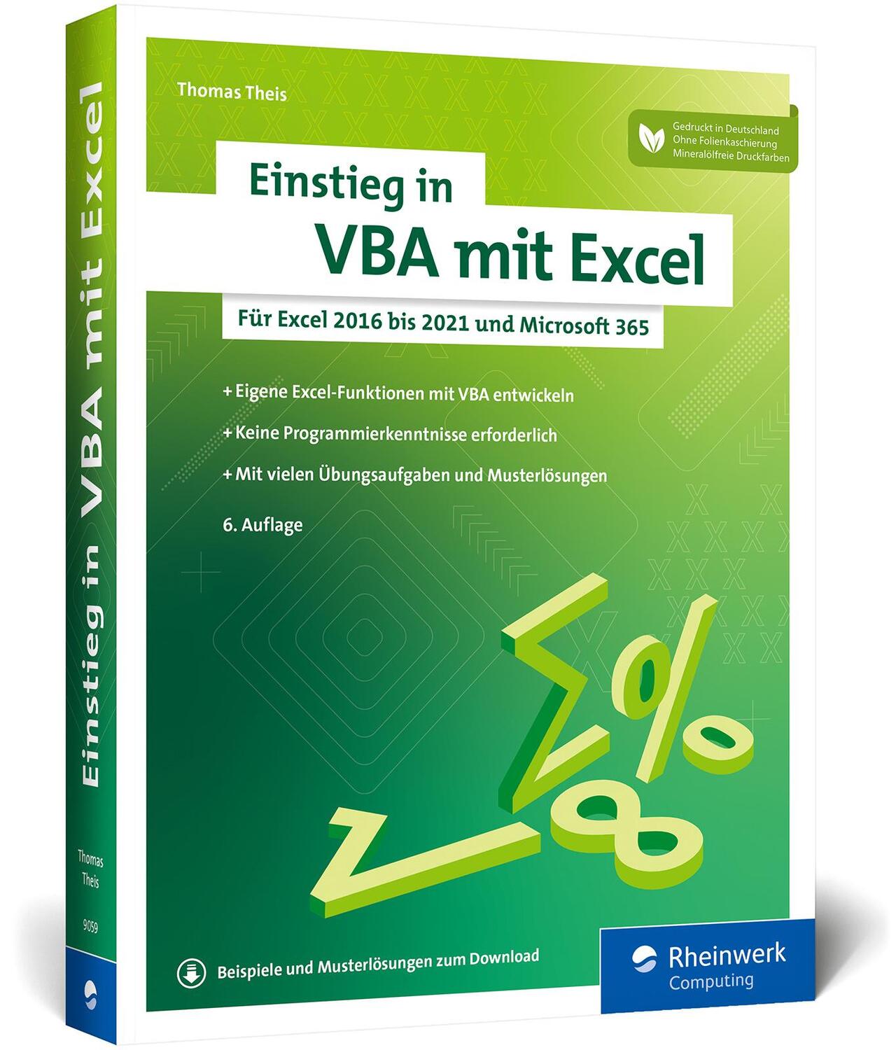 Cover: 9783836290593 | Einstieg in VBA mit Excel | Thomas Theis | Taschenbuch | 463 S. | 2022