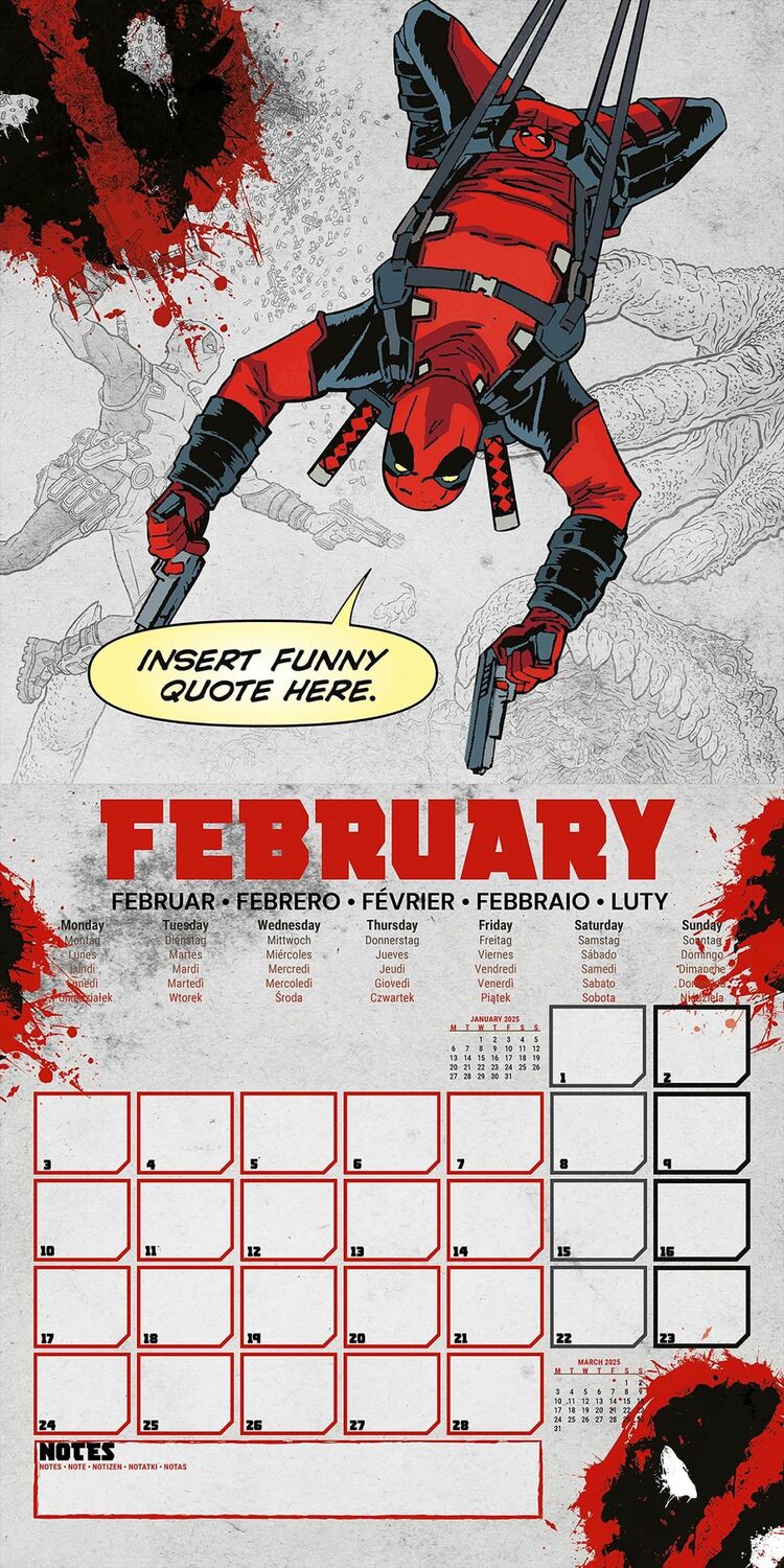 Bild: 9781804231654 | Deadpool 2025 30X30 Broschürenkalender | Kalender | 28 S. | Deutsch