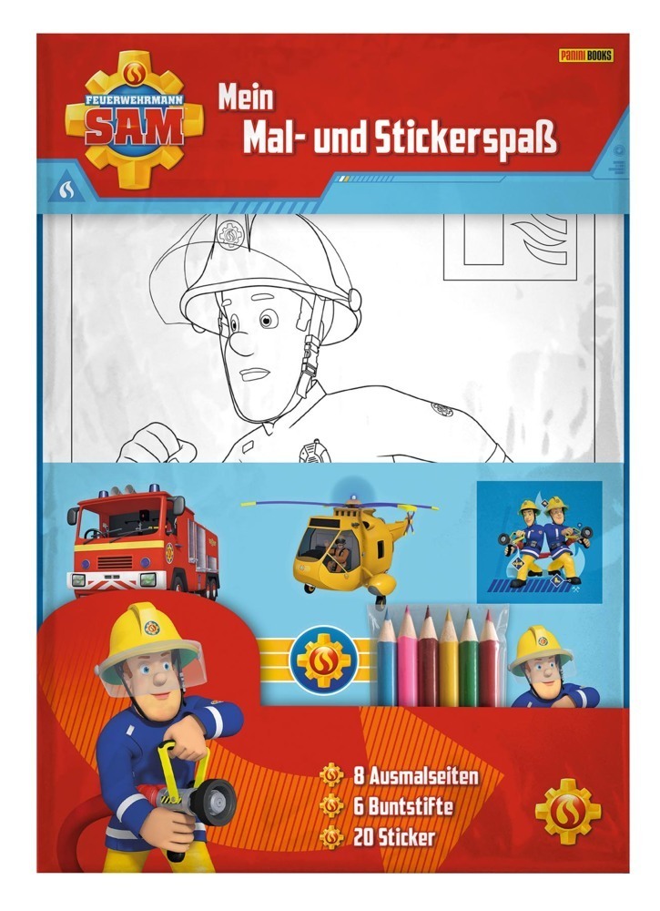 Cover: 9783833238710 | Feuerwehrmann Sam: Mein Mal- und Stickerspaß | Panini | Taschenbuch