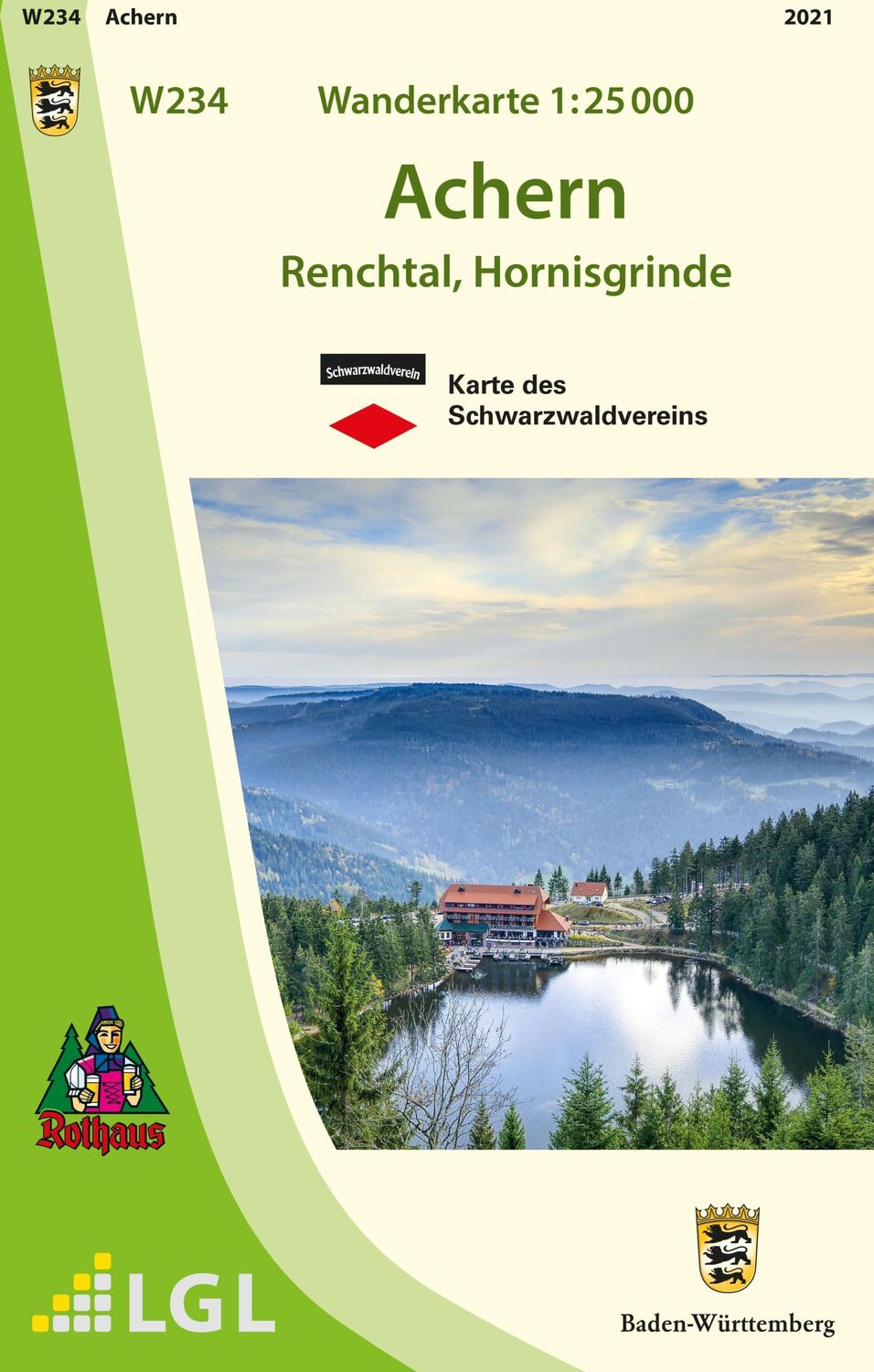 Cover: 9783863984601 | W234 Wanderkarte 1:25 000 Achern | Renchtal, Hornisgrinde | LGL | 2 S.