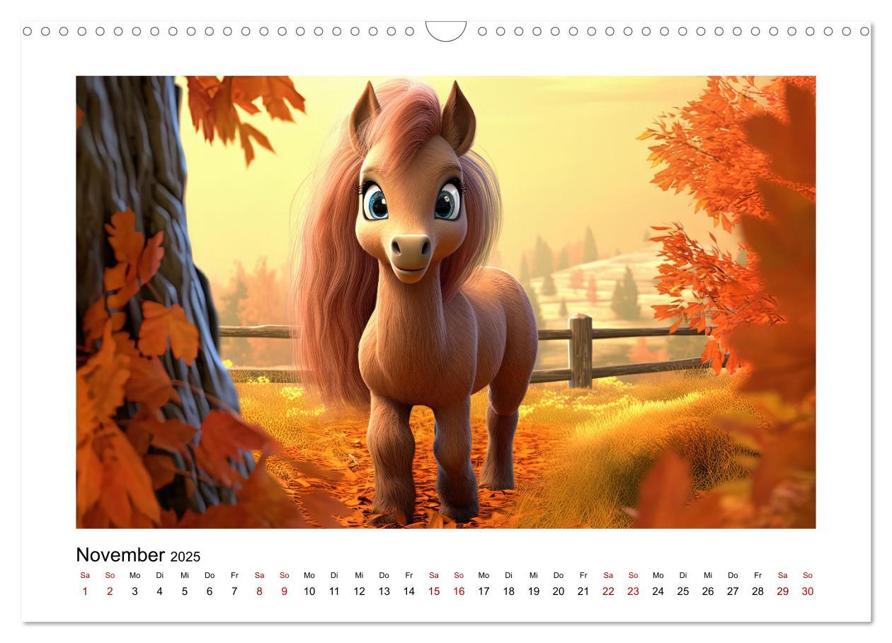 Bild: 9783383883088 | Niedliche Ponys (Wandkalender 2025 DIN A3 quer), CALVENDO...