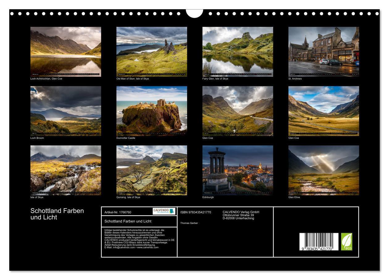 Bild: 9783435421770 | Schottland Farben und Licht (Wandkalender 2025 DIN A3 quer),...